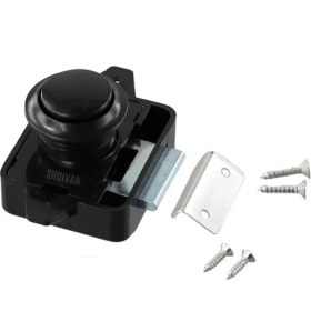 Resim Shuivan Shuıvan Basçek Dolap Kilidi Yuvarlak 26MM - Siyah 