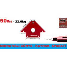 Resim Mıknatıslı Kaynak Gönyesi 2 Adet Manyetik Açılı Kaynak Tutucu N11.39615 