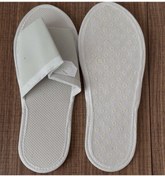 Resim Alina 100 Çift Tek Kullanımlık Spa Terliği-Komple Biyeli 3mm Çiçek Desen Kaymaz Eva taban 