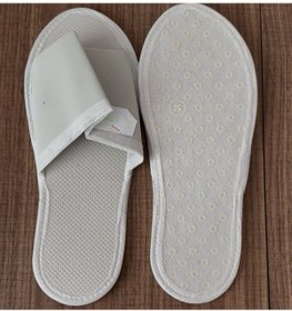 Resim Alina 100 Çift Tek Kullanımlık Spa Terliği-Komple Biyeli 3mm Çiçek Desen Kaymaz Eva taban 