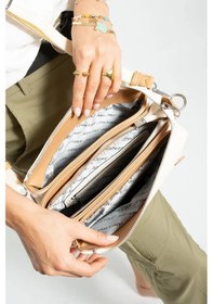 Resim Just Polo Kadın Bol Gözlü Ayarlanabilir Askılı Şık Omuz Çantası Shoulder Bag Krem 