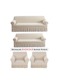 Resim StarMall Bürümcük Koltuk Örtüsü, Berjer, Çekyat Kılıfı 3211 Takım Natural 