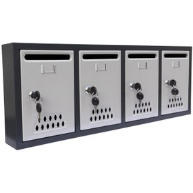 Resim veta metal Posta Kutusu 4'lü-Antrasit-Gri 