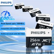 Resim Philips 8GB-256GB Ekstrem Hafıza KartıXC UHS-I Hafıza Kartı - 100MB/s'ye kadar, U3, V30, 4K, 5K, A1, Micro SD Kart - 256G 