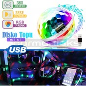 Resim Sese Duyarlı Rgb Ledli 360 Derece Mini Usb Disko Işığı 