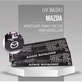 Resim Mazda Plakalık, 2 Adet Premium Uv Baskı, Plakalıkhane 