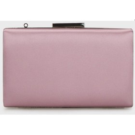 Resim Lela Zincir Askılı Bayan Abiye Çanta 3471368Saten Mürdüm 