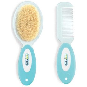 Resim BabyJem Doğal Kıl Fırça Tarak Seti Mavi - Mavi / STD 
