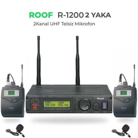 Resim ROOF R-1200 UHF TELSİZ 2 YAKA MİKROFON 