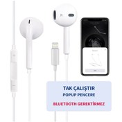Resim tonex İphone 14/13/12/11/xs/x/7/8 Serileri Uyumlu Iphone Kablolu Kulaklık Konnektörlü (TAK ÇALIŞTIR) 