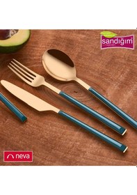 Resim Neva N2727 Sweet Premium Çatal Kaşık Bıçak Seti 24 Prç Mentol 