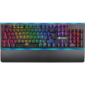 Resim GameBooster G906B Spectrum Rainbow Aydınlatmalı Bileklikli Mekanik Oyun Klavyesi 