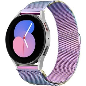 Resim Samsung Uyumlu Gear S3 Frontier-classic Mıknatıslı Metal Hasır Kordon 