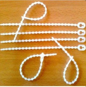Resim Marketcik Beyaz Boncuk Kelepçe Kablo Bağı 3.5X165 Mm 500 Adet 