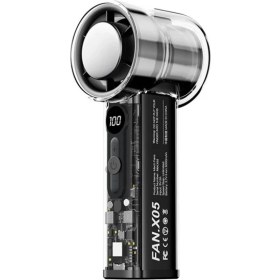 Resim Teknodayım Dijital Ekranlı USB Şarjlı Güçlü Taşınabilir El Fanı 