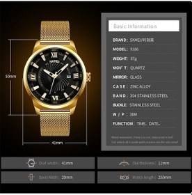 Resim Flybuy Skmeı 9166 Erkek İş Saati, 30m Su Geçirmez, Metal Kuvars, Çok Renkli, Siyah, Moda Ve İş İçin Çok Renkli 