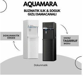 Resim Aquamara LYCZ629 Buz Makinalı Su Sebili Beyaz 