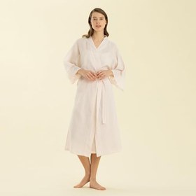 Resim Chakra Elegant Sabahlık, Beyaz/Pembe 