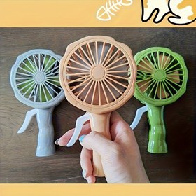 Resim 3 renk seçeneği, mini el tipi vantilatör, taşınabilir elde tutulan fan, güç gerektirmez, yazlık dış mekan serinletme aracı 
