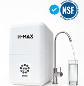Resim H-MAX Reverse Osmosis System 90 Gpd Süper Membran 9l Çelik Tanklı 15 Aşama Su Arıtma Cihazı (MONTAJ KİTİ HEDİYE) 