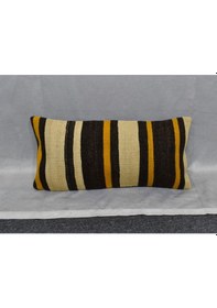 Resim Zehra Abla Halı Yeni El Dokuma Dekoratif Lumbar Kilim Kırlent Yastık Kılıfı 6627 Çok Renkli 