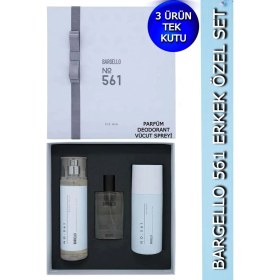 Resim Bargello 561 Erkek Parfüm Set Fresh - (Parfüm+Vücut Spreyi+Deodorant) Özel Kutu 