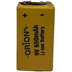 Resim Orion 650 mAh 9V Li-Ion Şarj Edilebilir Pil 