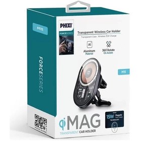 Resim M15 Transparan Type-c Magsafe 15w Araç Şarj 