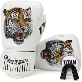 Resim Titan Sport Beyaz Kaplan Desenli Set Fgr Model-13 Boks Eldiveni Çok Renkli 