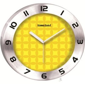 Resim Time Gold Sarı Ofis Duvar Saati Metal Çerçeve 30 Cm 