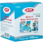 Resim DS Damla Sağlık Steril Gaz Kompres Spanç 7.5 x 7.5 CM 100 Adet 