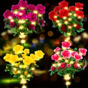 Resim 1 adet LED Güneş Rhododendron Işıkları, Güneş Yolu Işıkları, Dış Mekan Güneş Bahçe Işıkları, Bahçeler, Avlular, Çimler, Arka Bahçe Yolları için Uygun, Anneler Günü Bahçe Hediyesi (Sıcak Işık) 
