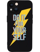 Resim mooodcase Iphone 13 Uyumlu Do It Desenli Kamera Lens Korumalı Darbe Emici Silikonlu Lansman Kılıf 