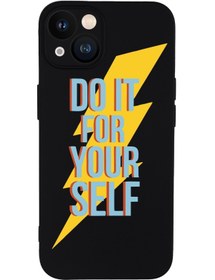 Resim mooodcase Iphone 13 Uyumlu Do It Desenli Kamera Lens Korumalı Darbe Emici Silikonlu Lansman Kılıf 