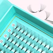 Resim 200 adet LuxeLash 10D Hacimli Sahte Vizon Kirpik Uzatmaları, C/D Kıvrım, 0.05mm Kalınlık, Doğal & Kabarık Küme Stili, Kokuşuz Bireysel Kirpikler Başlangıç İçin, Salon Kalitesi 