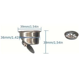 Resim Willowhaven 37-38mm Paslanmaz Çelik Duş Gideri Tıkanıklık Önleyici Koku Giderici 