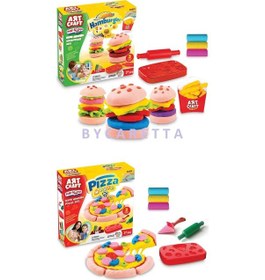 Resim Pizza Seti Oyun Hamuru 150 gr + Hamburger Seti Oyun Hamuru 150 g 