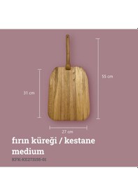 Resim Kaf Ahşap Fırın Küreği Kestane / Medium 