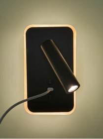 Resim İNEPROF Type-C Girişli LED Duvar Okuma Lambası – Başucu & Çalışma Apliği (Çelik Gövde) 