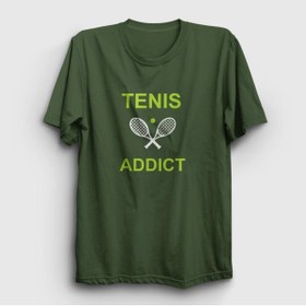 Resim Presmono Unisex Haki Addict Spor Tennis Tenis T-shirt 329680tt 