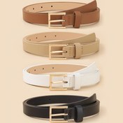 Resim 2/3/4 Basit ve Şık Kadın Kare Tokalı Kemer, Düz Renk Zarif Kadın Elbise Pantolon Kemer, Retro Günlük Kadın Kemer, Preppy Stil Kemer, Günlük İşe Giderken Uygun, Hediye Olarak 