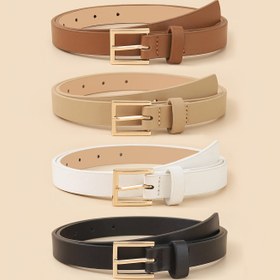 Resim 2/3/4 Basit ve Şık Kadın Kare Tokalı Kemer, Düz Renk Zarif Kadın Elbise Pantolon Kemer, Retro Günlük Kadın Kemer, Preppy Stil Kemer, Günlük İşe Giderken Uygun, Hediye Olarak 