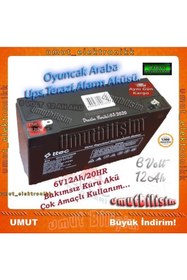 Resim Ttec 6v 12 Ah Oyuncak Araba Aküsü 6V 12Ah Akü Bakımsız Kuru Tip Akü Jeep Motor Oyuncak Araç Araba Aküsü 