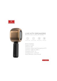 Resim Earldom Mc5 Karaoke Mikrofon - Gold M414 