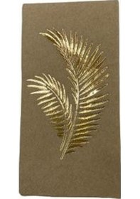 Resim Gold Yaldızlı Kraft Yaprak Desenli Peçete 16 lı 