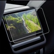Resim 2 adet Tesla Model 3 (2024/2025) için Yeni Model Y (2025) için 8 İnç Arka Dokunmatik Ekran Temperli Cam Ekran Koruyucu 