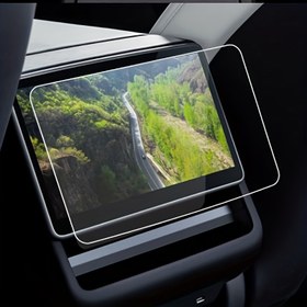 Resim 2 adet Tesla Model 3 (2024/2025) için Yeni Model Y (2025) için 8 İnç Arka Dokunmatik Ekran Temperli Cam Ekran Koruyucu 