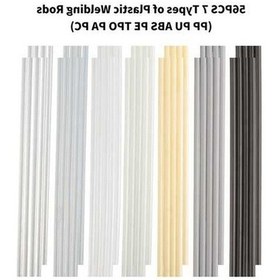 Resim Pazly 56 Adet 7 Tür Plastik Kaynak Çubuğu Seti - Pp, Pu, Abs, Pe Çeşitleri 