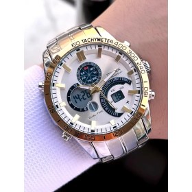 Resim Joefox Çelik Kordon Dijital ve Analog 2 Yıl Garantili 3 Atm Suya Dayanıklı Erkek Kol Saati JOE.CL05 