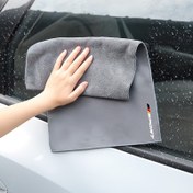 Resim Ultra Emici Mikrofiber Araba Temizleme Havlusu - Boya, Cam ve Aynalar için Yeniden Kullanılabilir & Yıkanabilir, 58.42x27.94 cm, Gri Beyaz Kenarlı, Otomatik Detaylandırma Temel 